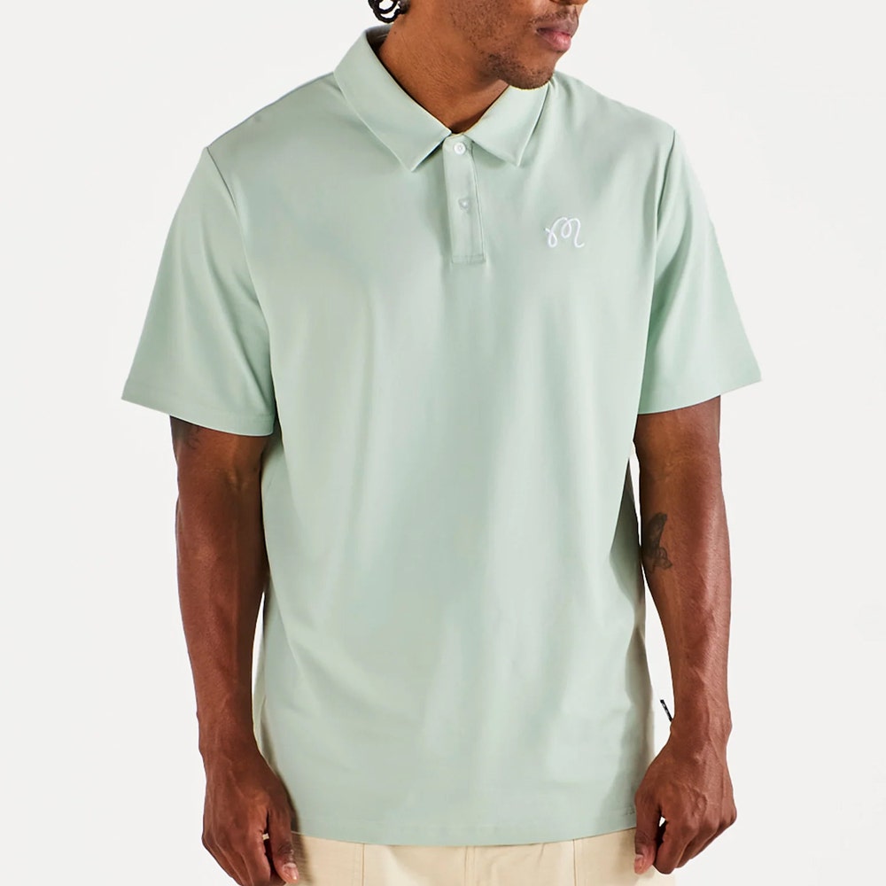 Malbon Golf Shirt - Fairway Polo - Surf Spray SU26