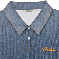 Malbon Golf Shirt - Ironfade Polo - Dusty Navy FA26