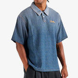 Malbon Golf Shirt - Ironfade Polo - Dusty Navy FA26