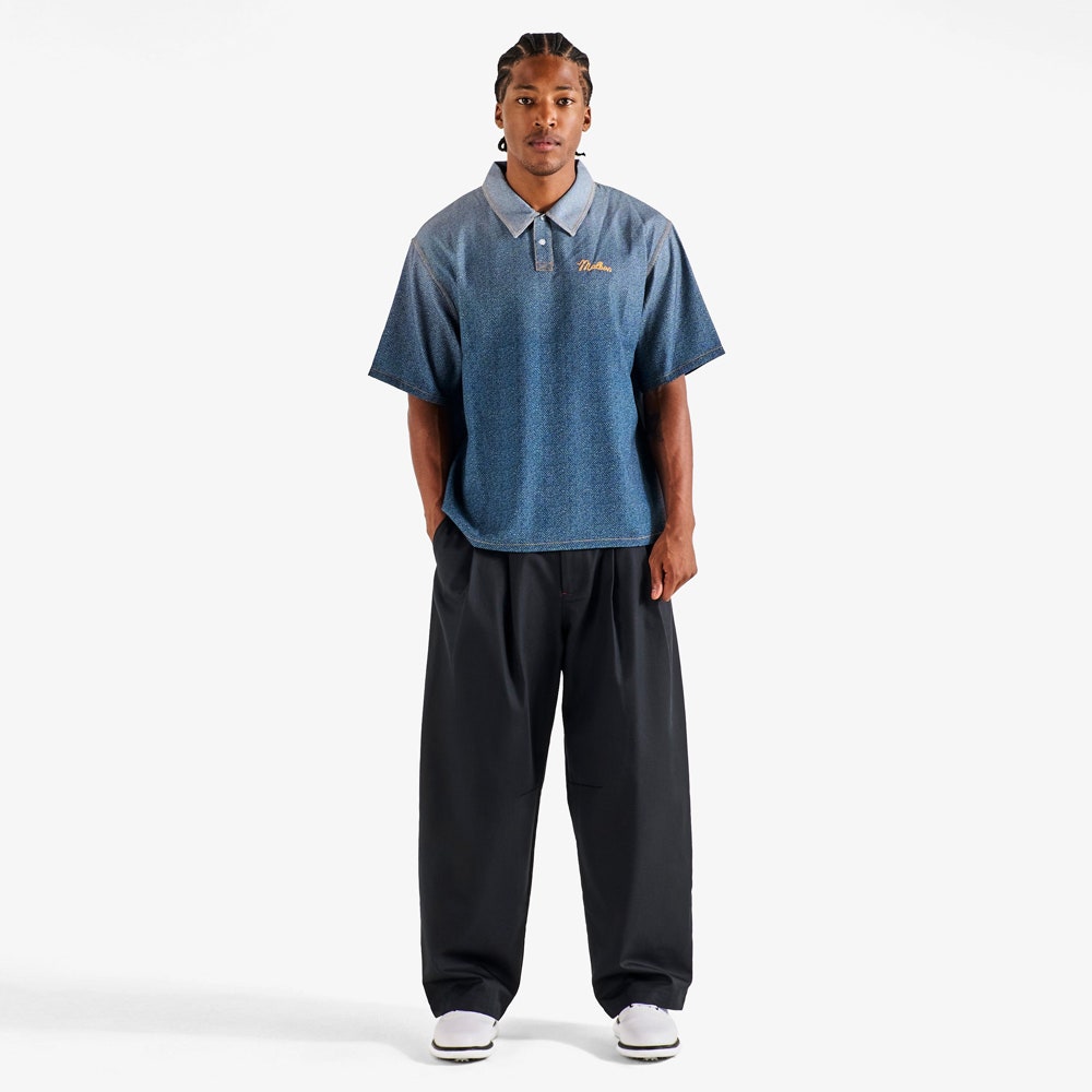 Malbon Golf Shirt - Ironfade Polo - Dusty Navy FA26