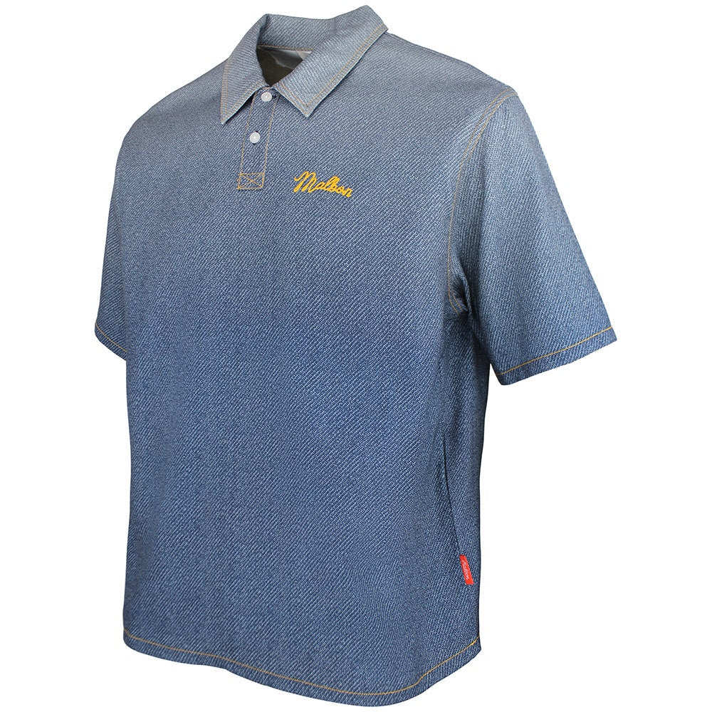 Malbon Golf Shirt - Ironfade Polo - Dusty Navy FA26