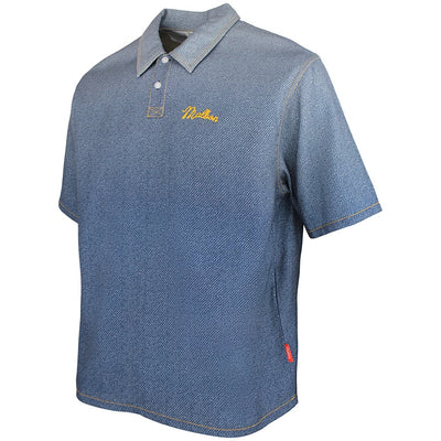 Malbon Golf Shirt - Ironfade Polo - Dusty Navy FA26