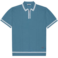 Malbon Golf Shirt - Navarro Polo - Aegean Blue SU26