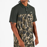 Malbon Golf Shirt - Tour Divot Camo Polo - Bark Camo SS26