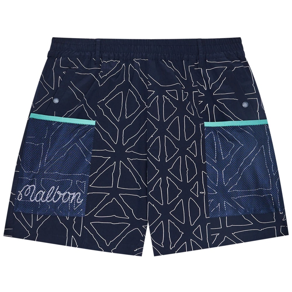 Malbon Golf Shorts - Mesh Basket Pocket Short - Midnight SS26