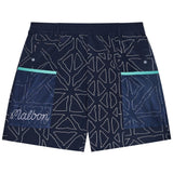Malbon Golf Shorts - Mesh Basket Pocket Short - Midnight SS26
