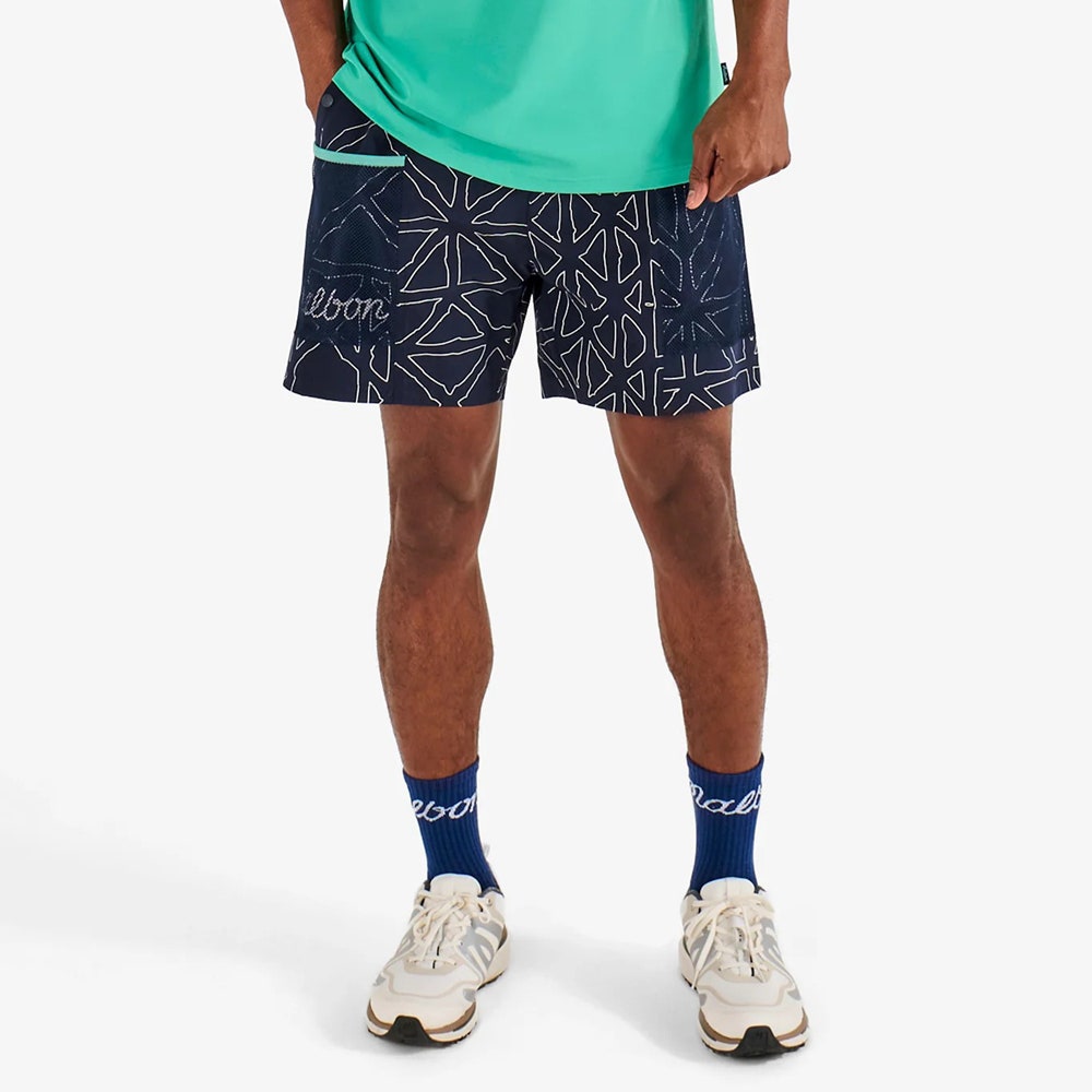 Malbon Golf Shorts - Mesh Basket Pocket Short - Midnight SS26