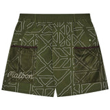 Malbon Golf Shorts - Mesh Basket Pocket Short - Olivine SS26
