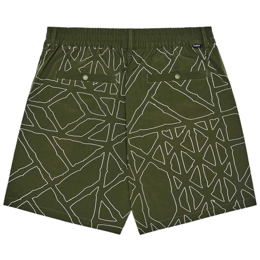 Malbon Golf Shorts - Mesh Basket Pocket Short - Olivine SS26