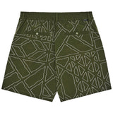 Malbon Golf Shorts - Mesh Basket Pocket Short - Olivine SS26
