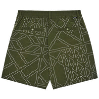 Malbon Golf Shorts - Mesh Basket Pocket Short - Olivine SS26