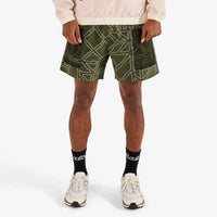 Malbon Golf Shorts - Mesh Basket Pocket Short - Olivine SS26