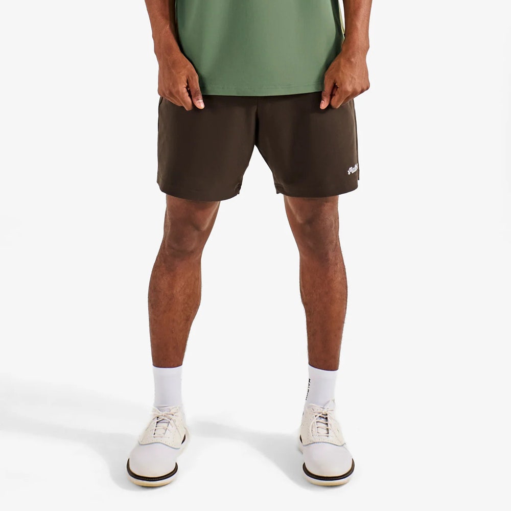 Malbon Golf Shorts - Ripley Coolcore Short - Brown SS26