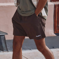 Malbon Golf Shorts - Ripley Coolcore Short - Brown SS26