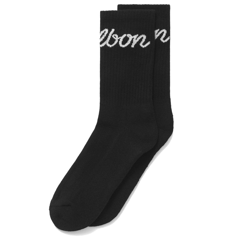 Malbon Golf Socks - Bon Script Sock - Black SS26
