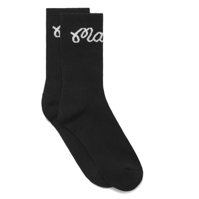 Malbon Golf Socks - Bon Script Sock - Black SS26