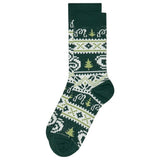 Malbon Golf Socks - Douglas Fair Isle - Forest HO25