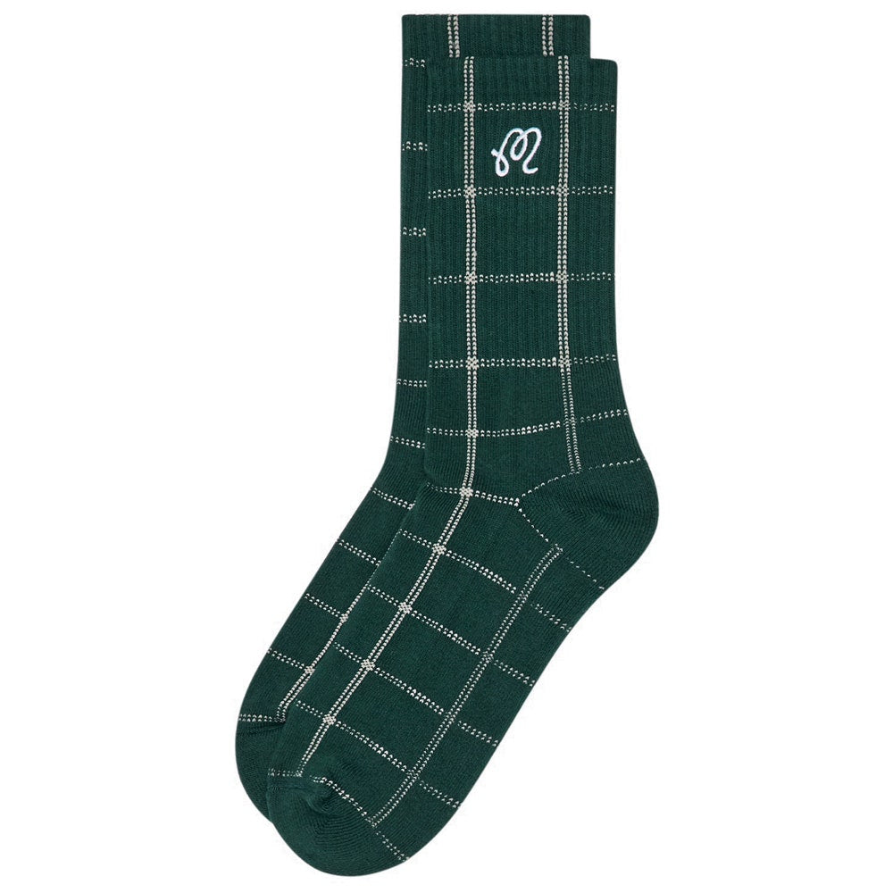 Malbon Golf Socks - Holden Crew Length - Hunter Green HO25