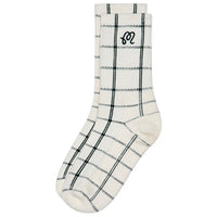 Malbon Golf Socks - Holden Crew Length - Ivory HO25