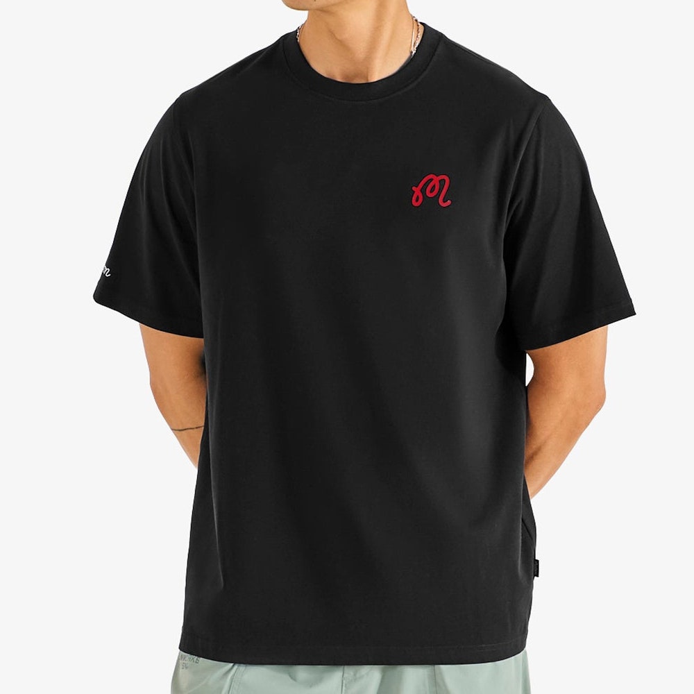 Malbon Golf T-Shirt - Bermuda Benchmark Tee - Black FA26