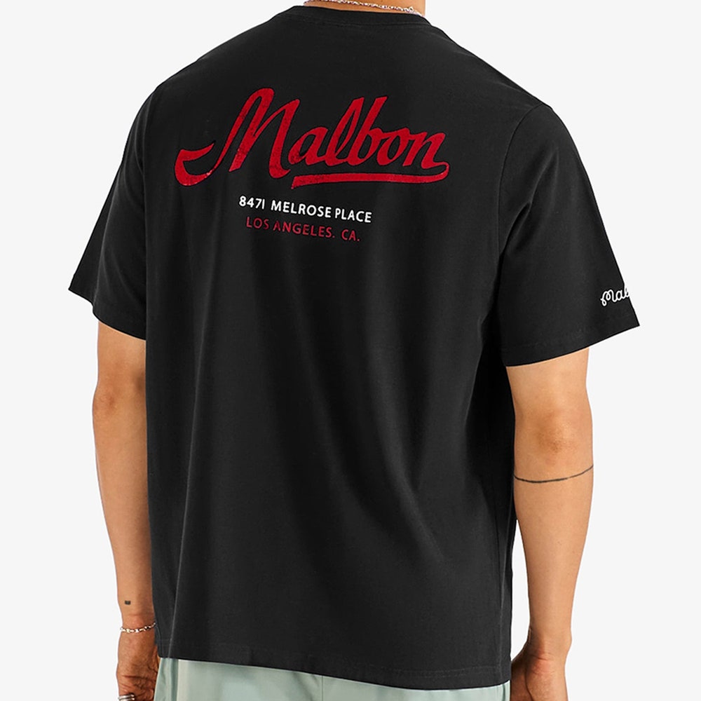 Malbon Golf T-Shirt - Bermuda Benchmark Tee - Black FA26