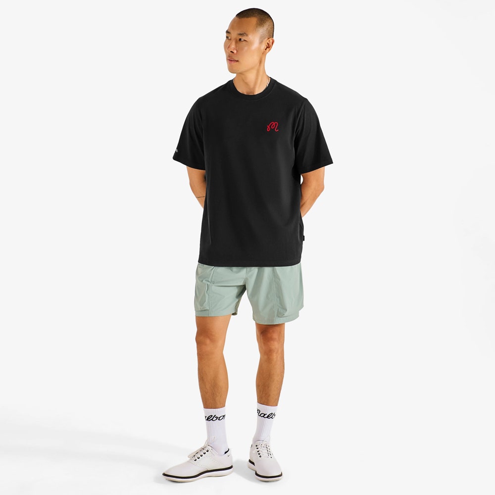 Malbon Golf T-Shirt - Bermuda Benchmark Tee - Black FA26