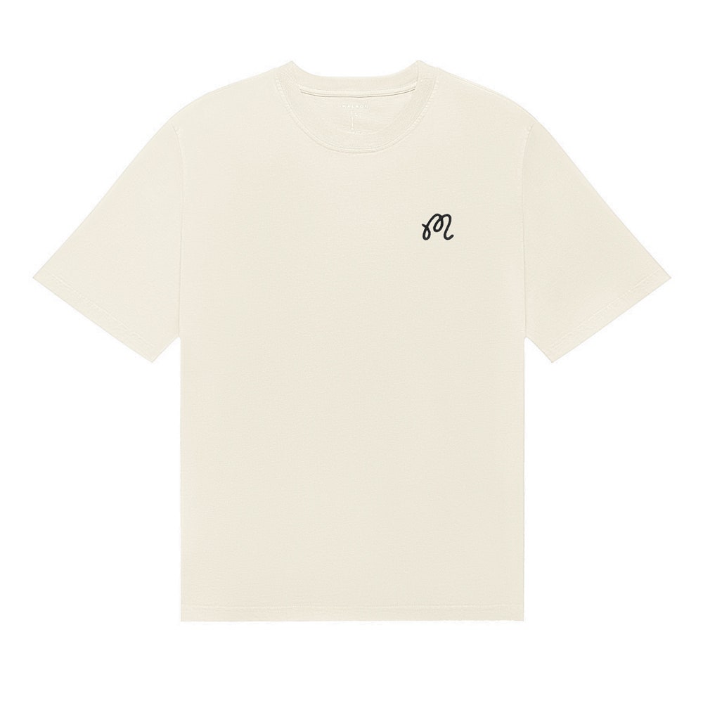 Malbon Golf T-Shirt - Bermuda Brumal Buckets Tee - Heather Ivory HO25