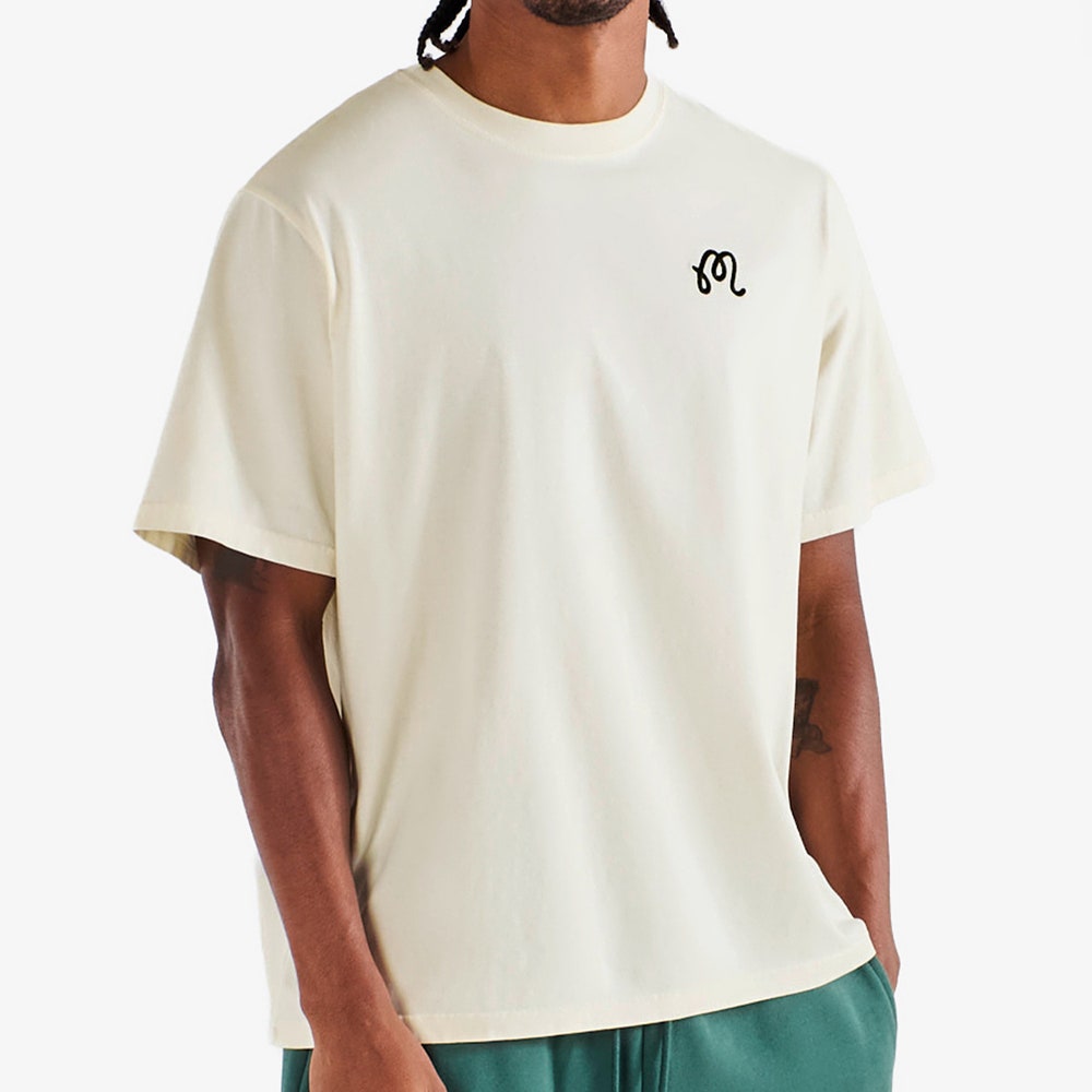 Malbon Golf T-Shirt - Bermuda Brumal Buckets Tee - Heather Ivory HO25