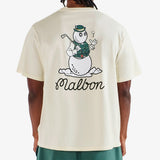 Malbon Golf T-Shirt - Bermuda Brumal Buckets Tee - Heather Ivory HO25