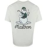Malbon Golf T-Shirt - Bermuda Brumal Buckets Tee - Heather Ivory HO25