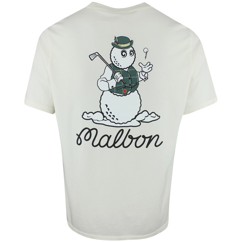 Malbon Golf T-Shirt - Bermuda Brumal Buckets Tee - Heather Ivory HO25