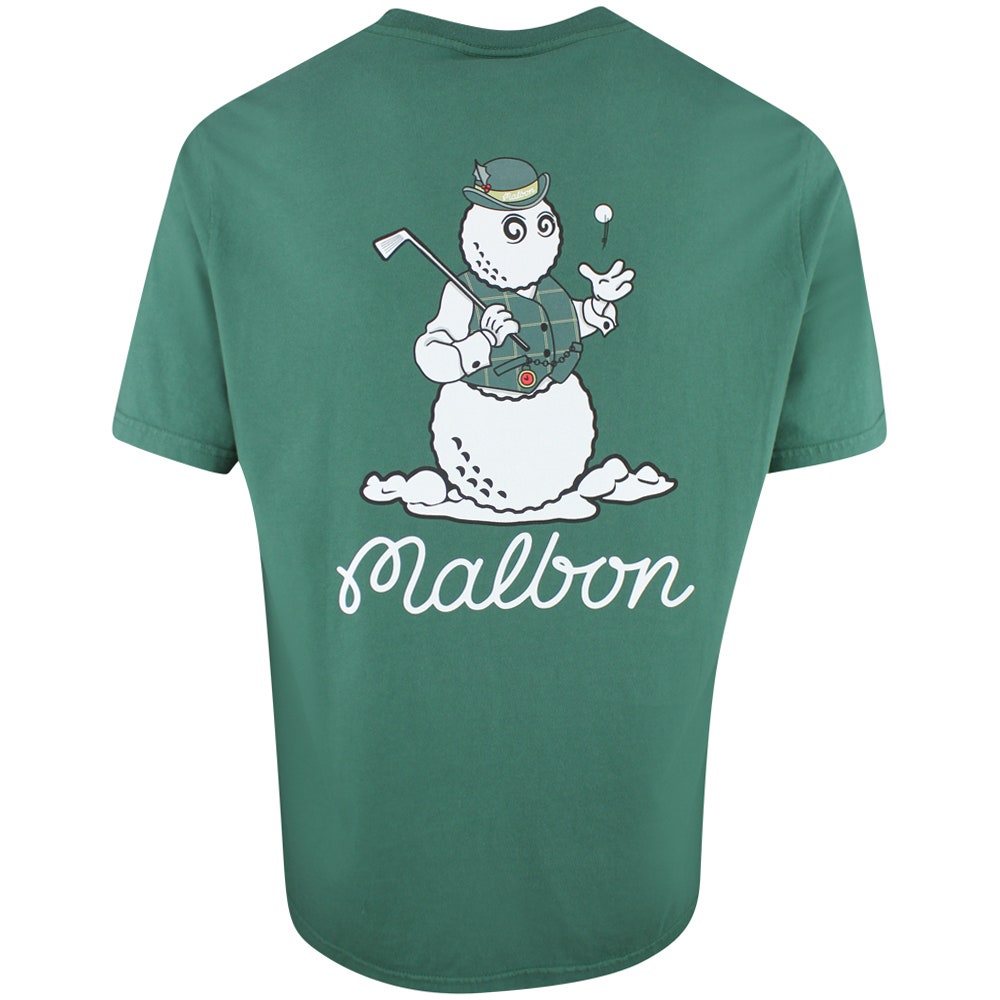 Malbon Golf T-Shirt - Bermuda Brumal Buckets Tee - Hunter Green HO25