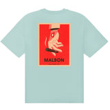Malbon Golf T-Shirt - Bermuda Cigar Tee - Surf Spray SU26