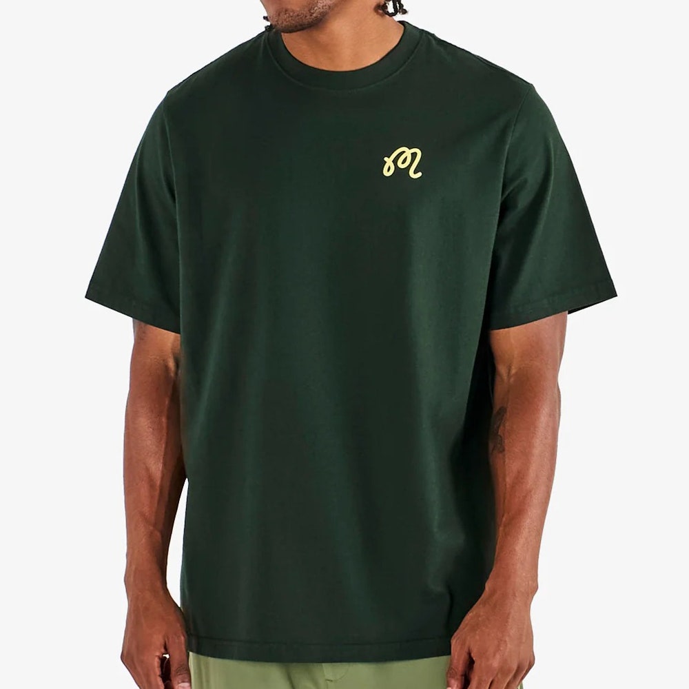 Malbon Golf T-Shirt - Bermuda Origin Tee - Dark Olive SS26