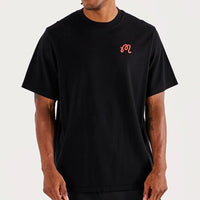 Malbon Golf T-Shirt - Bermuda Rooster Tee - Black SU26