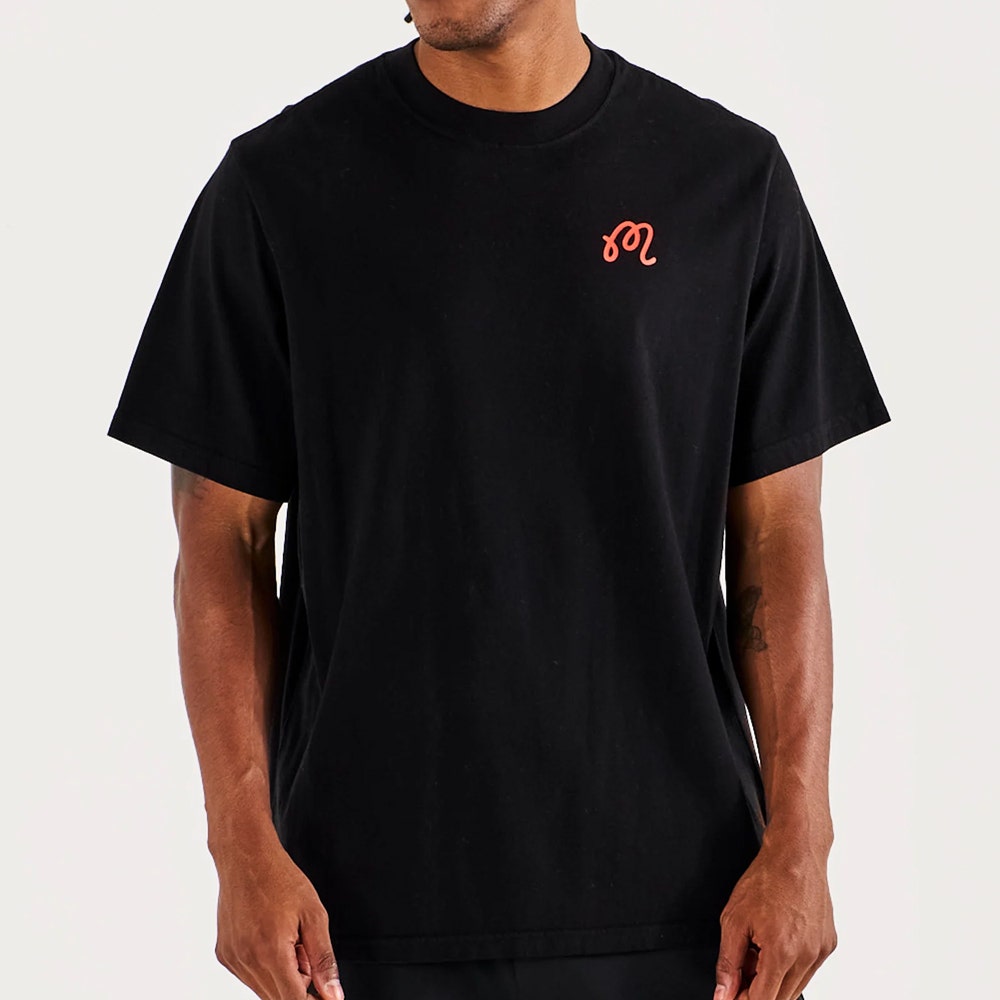 Malbon Golf T-Shirt - Bermuda Rooster Tee - Black SU26