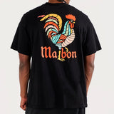 Malbon Golf T-Shirt - Bermuda Rooster Tee - Black SU26