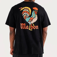Malbon Golf T-Shirt - Bermuda Rooster Tee - Black SU26