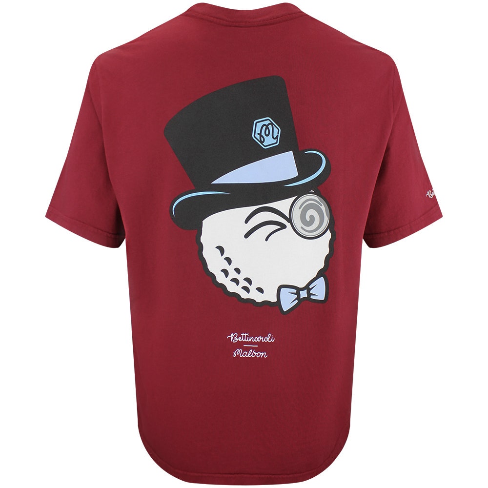 Malbon Golf T-Shirt - Bettinardi Gangster Bermuda Tee - Cabernet SU26