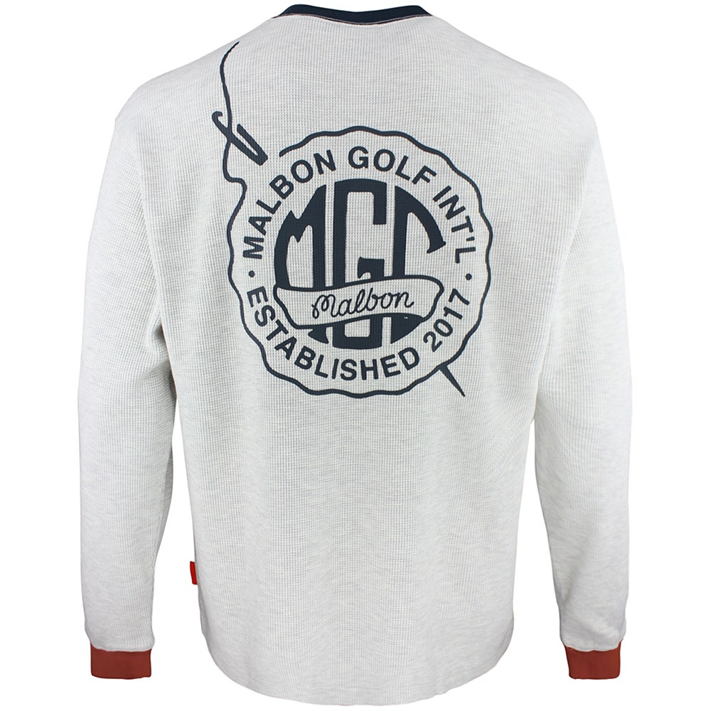 Malbon Golf T-Shirt - Gorse Heritage Tee - Heather Oatmeal FA26