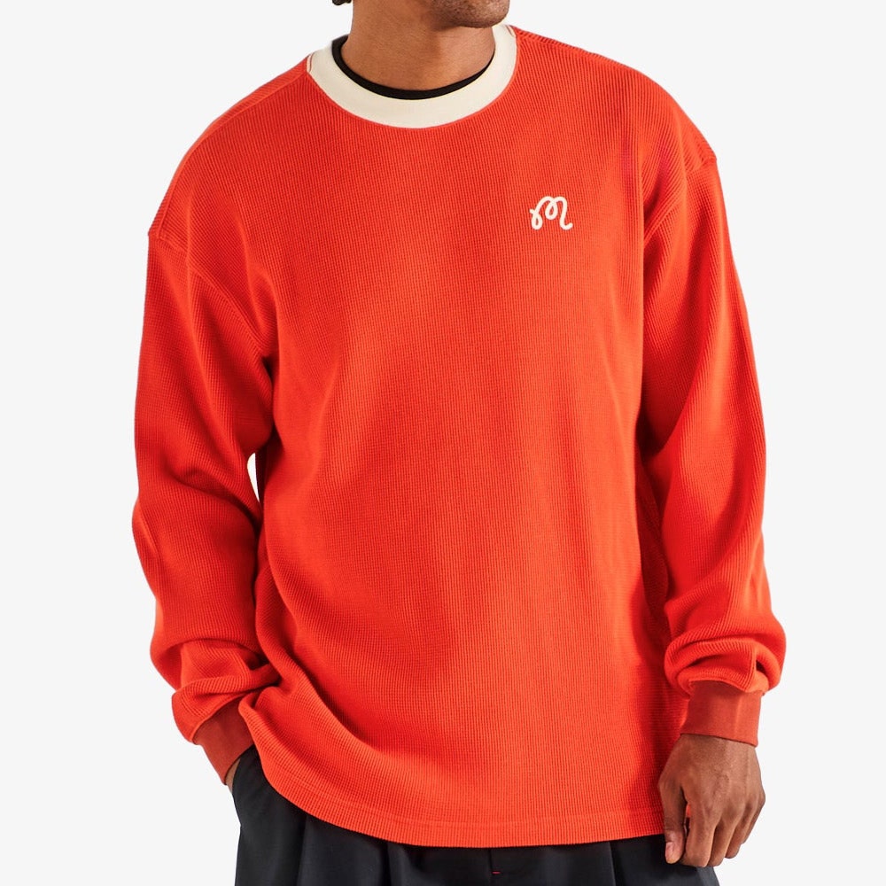 Malbon Golf T-Shirt - Gorse Heritage Tee - Orange Red FA26