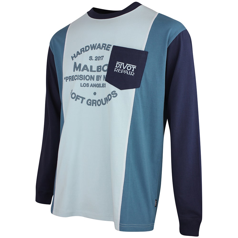 Malbon Golf T-Shirt - Gridline Tee - Light Blue FA26
