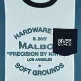 Malbon Golf T-Shirt - Gridline Tee - Light Blue FA26