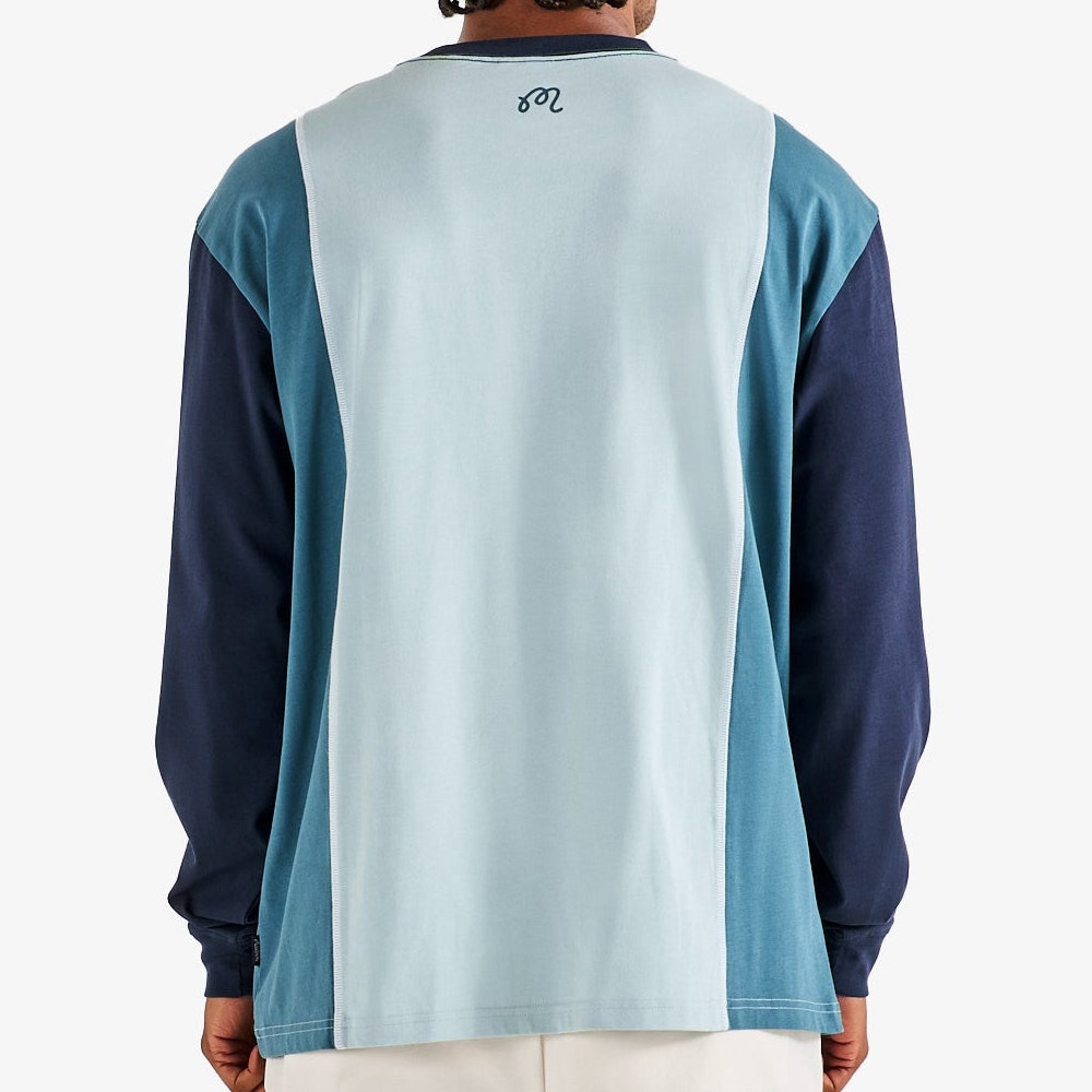 Malbon Golf T-Shirt - Gridline Tee - Light Blue FA26