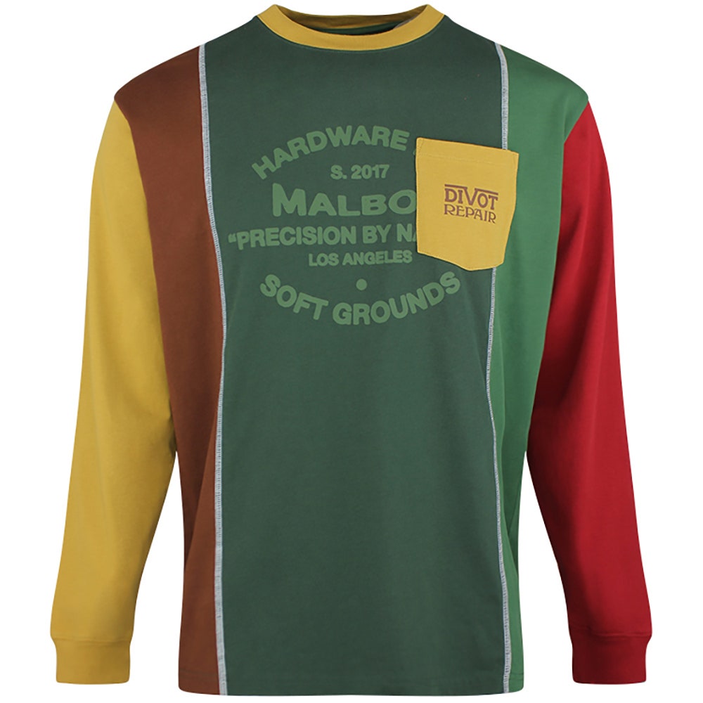 Malbon Golf T-Shirt - Gridline Tee - Olive FA26