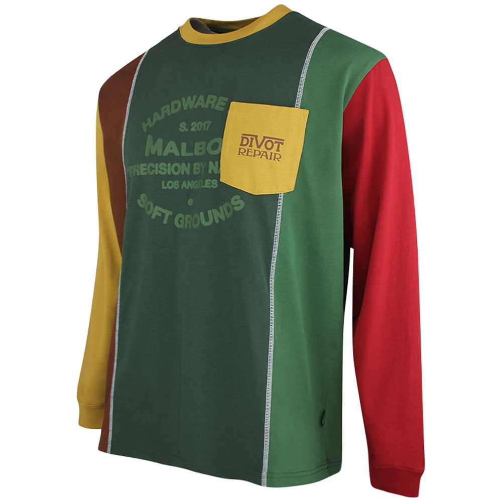 Malbon Golf T-Shirt - Gridline Tee - Olive FA26