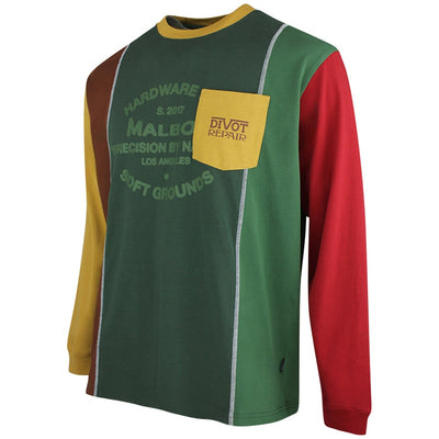 Malbon Golf T-Shirt - Gridline Tee - Olive FA26