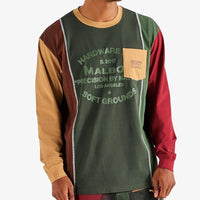 Malbon Golf T-Shirt - Gridline Tee - Olive FA26