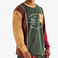 Malbon Golf T-Shirt - Gridline Tee - Olive FA26