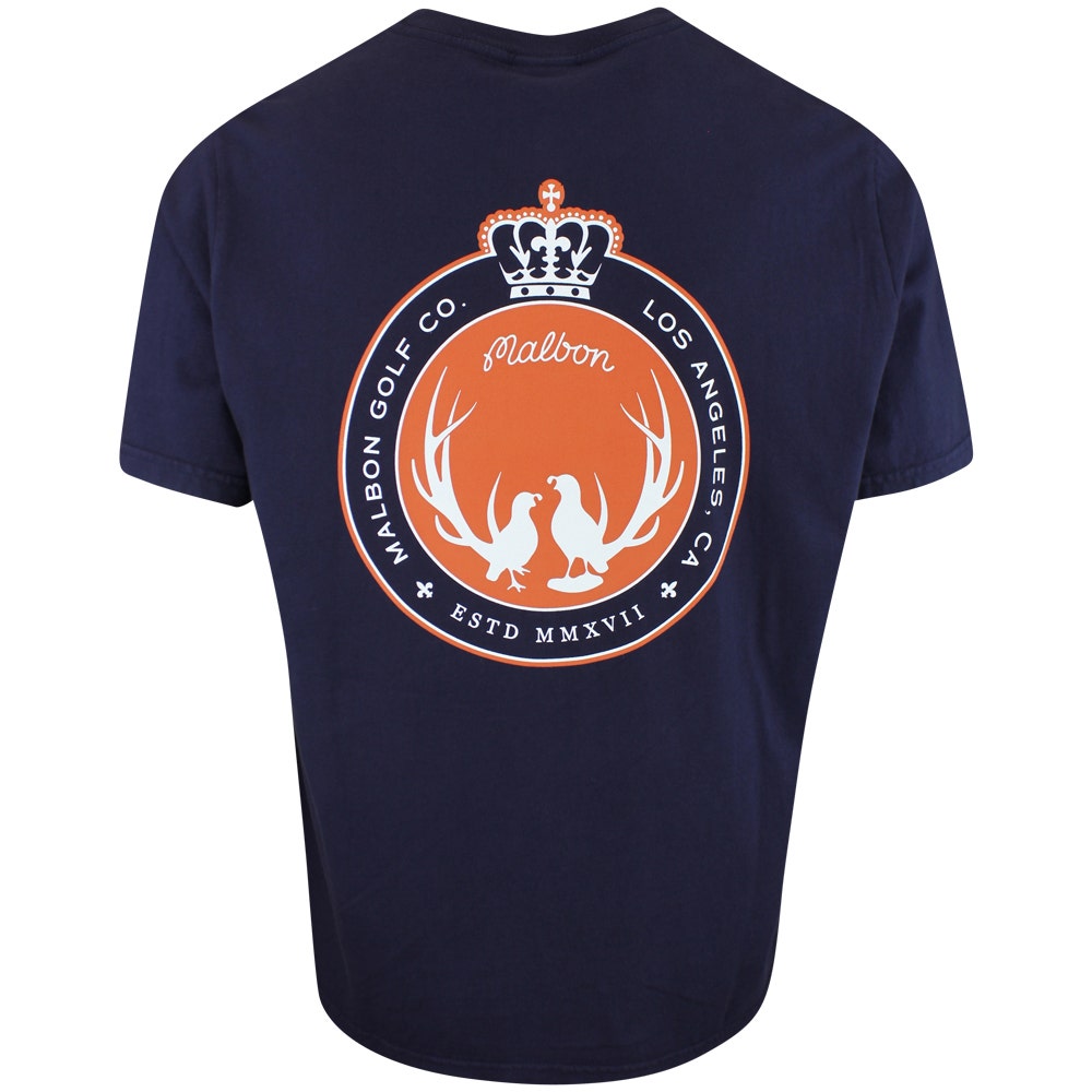 Malbon Golf T-Shirt - Oakwood Tee - Navy FA25